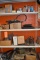 STACK OF ASSORTED SAW BLADES (5) SHELVES,