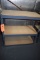 STEEL SHELVING UNIT WITH WOOD SHELVES, NO CONTENTS,