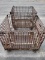 (2) SMALL WIRE GRATE CRATES, APPROX 40