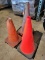 ASSORTED SAFETY CONES & SMALL RUBBER MAT