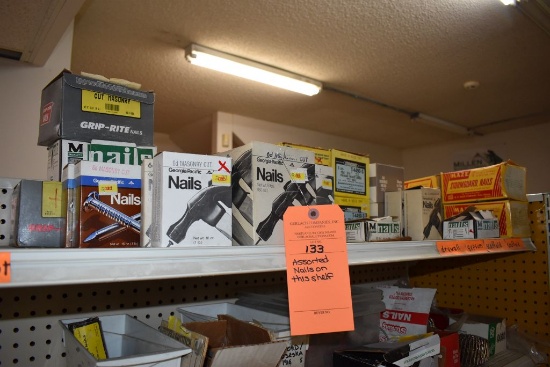ASSORTED NAILS ON THIS SHELF