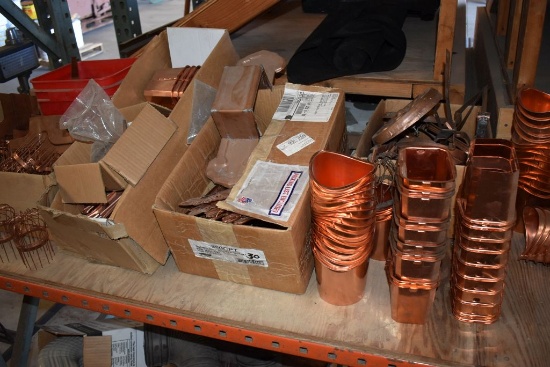 MIDDLE SHELF- FRONT HALF WITH ASSORTED COPPER TRIM