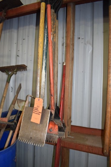 ROOFING SCAPERS AND ROLLERS ON HOOKS AND BENEATH
