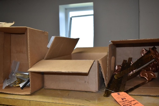 (3) BOXES WITH ASSORTED BRASS AND COPPER PARTS