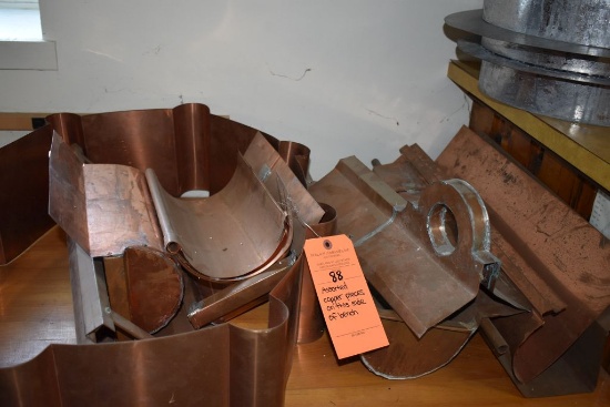 ASSORTED COPPER PIECES ON THIS SIDE OF BENCH
