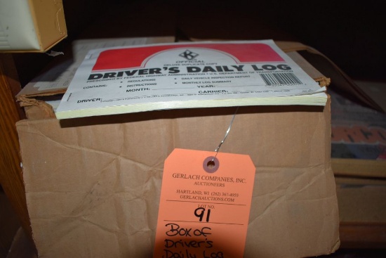 BOXES OF DRIVER'S DAILY LOG BOOKS