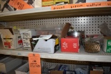 ASSORTED NAILS AND TACKS ON THIS SHELF