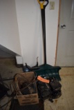 (2) SNOW SHOVELS, (1) 3hp BRIGGS MOTOR- TURNS OVER