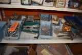 BINS OF ASSORTED BOLTS ON THIS SHELF