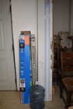 (1) 4' FLUORESCENT FIXTURE, (3) 8' FLUORESCENT LIGHT BULBS,