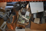ASSORTED GUTTER ELBOWS, HANGERS, MISC