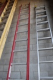 14' SECTION OF FIBERGLASS LADDER, ORANGE