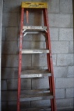 6' WERNER FIBERGLASS STEP LADDER, ORANGE