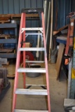 6' WERNER FIBERGLASS STEP LADDER, ORANGE