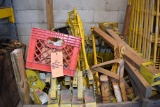 WOODEN BIN WITH ROOF SAFETY RAILING BRACKETS
