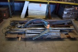 LONG SKID OF USED MIXED COPPER AND LEAD GUTTERS,