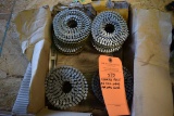 ASSORTED ROLLS OF COIL NAILS FOR NAIL GUNS