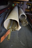 (2) CARDBOARD TUBES WITH BRASS BARS FOR SNOW ROOF