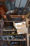 (1) SECTION OF SCAFFOLDING WITH MIXED DOWNSPOUTS,