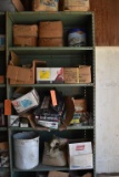 LOTS OF NAILS ON FIVE SHELVES AND ON FLOOR UNDER