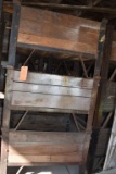 (3) STEEL AND WOOD STACKABLE BASKETS,
