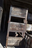 (3) STEEL AND WOOD STACKABLE BASKETS,