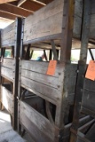 (3) STEEL AND WOOD STACKABLE BASKETS,