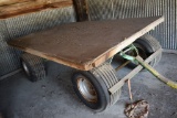 FOUR WHEEL RUBBER TIRED CART, 4' x 5'