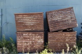 (4) HEAVY DUTY METAL CRATES - CAN BE PICKED WITH FORKS