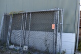 FIVE SECTIONS OF CYCLONE FENCING, 6'H x 10' LONG AND