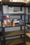 STEEL SHELVING UNIT WITH WOOD SHELVES, 36