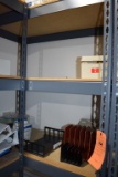 STEEL SHELVING UNIT WITH WOOD SHELVES, 36
