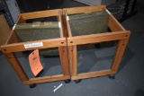 (2) WOOD SUSPENDED FILE HOLDERS