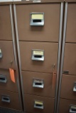 VICTOR FOUR DRAWER FIRE RESISTANT FILE CABINET WITH KEY, BROWN