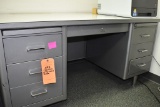 STEELCASE GRAY METAL DESK