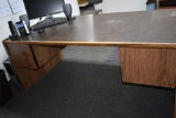 THREE DRAWER WOOD/FORMICA DESK, 29