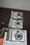(3) CANON POWER SHOT A95 DIGITAL CAMERAS, 5.0 MEGA PIXELS,
