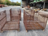 (4) WIRE GRATE CRATES, APPROX 4'X40