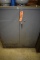 TWO DOOR METAL STORAGE CABINET WITH CONTENTS;