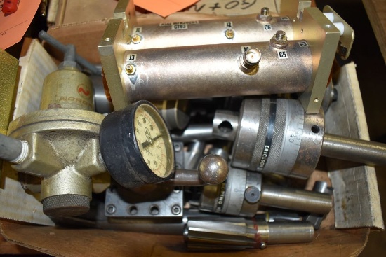 BOX WITH COUNTER BORES, CENTERS, BORING BARS AND MISC.