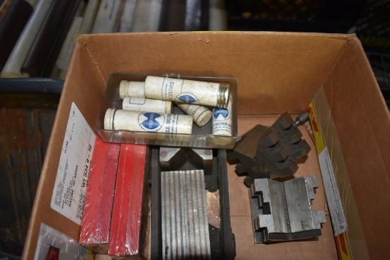 V-BLOCKS, HELICOIL SET AND VARIOUS DEBURRING BITS