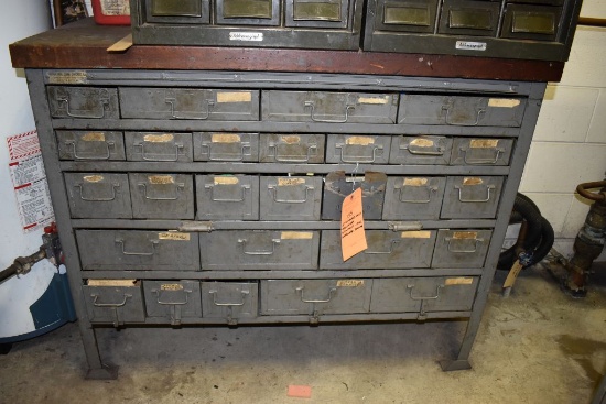 27 DRAWER PARTS ORGANIZER WITH CONTENTS;