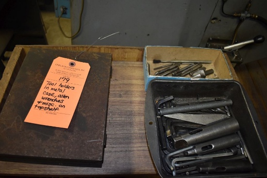 TOOL HOLDERS IN METAL CASE, ALLEN WRENCHES AND