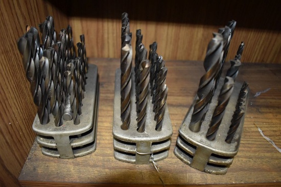 (3) STANDS WITH ASSORTED DRILL BITS