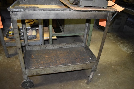 METAL SHOP CART WITH LOWER SHELF, 16" x 30"