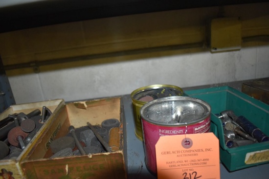 CONTENTS ON THIS SHELF; ASSORTED GRINDING AND