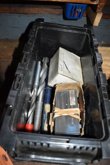 (1) PLASTIC CONTAINER, ASSORTED CARBIDE TIP DRILL BITS