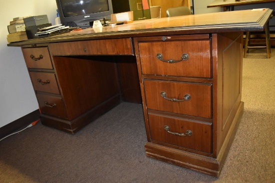 THREE PIECE MATCHING DESK SET WITH EXECUTIVE DESK