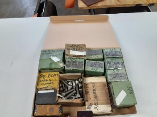 BOX W/ASSORTED STAINLESS STEEL BOLTS & MISC.