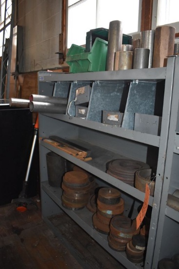 STEEL ORGANIZER/SHELVING CART WITH CONTENTS;